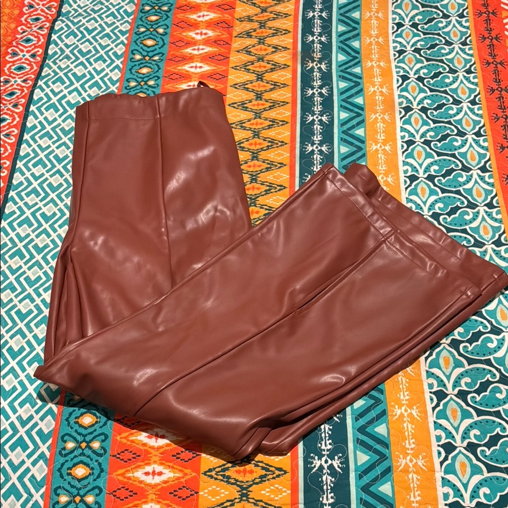 Women’s Brown Leather Pants